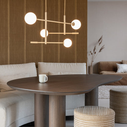 Lustre de 4 luzes em vidro bege refinado It's About RoMi Copenhagen – fotografia de ambiente