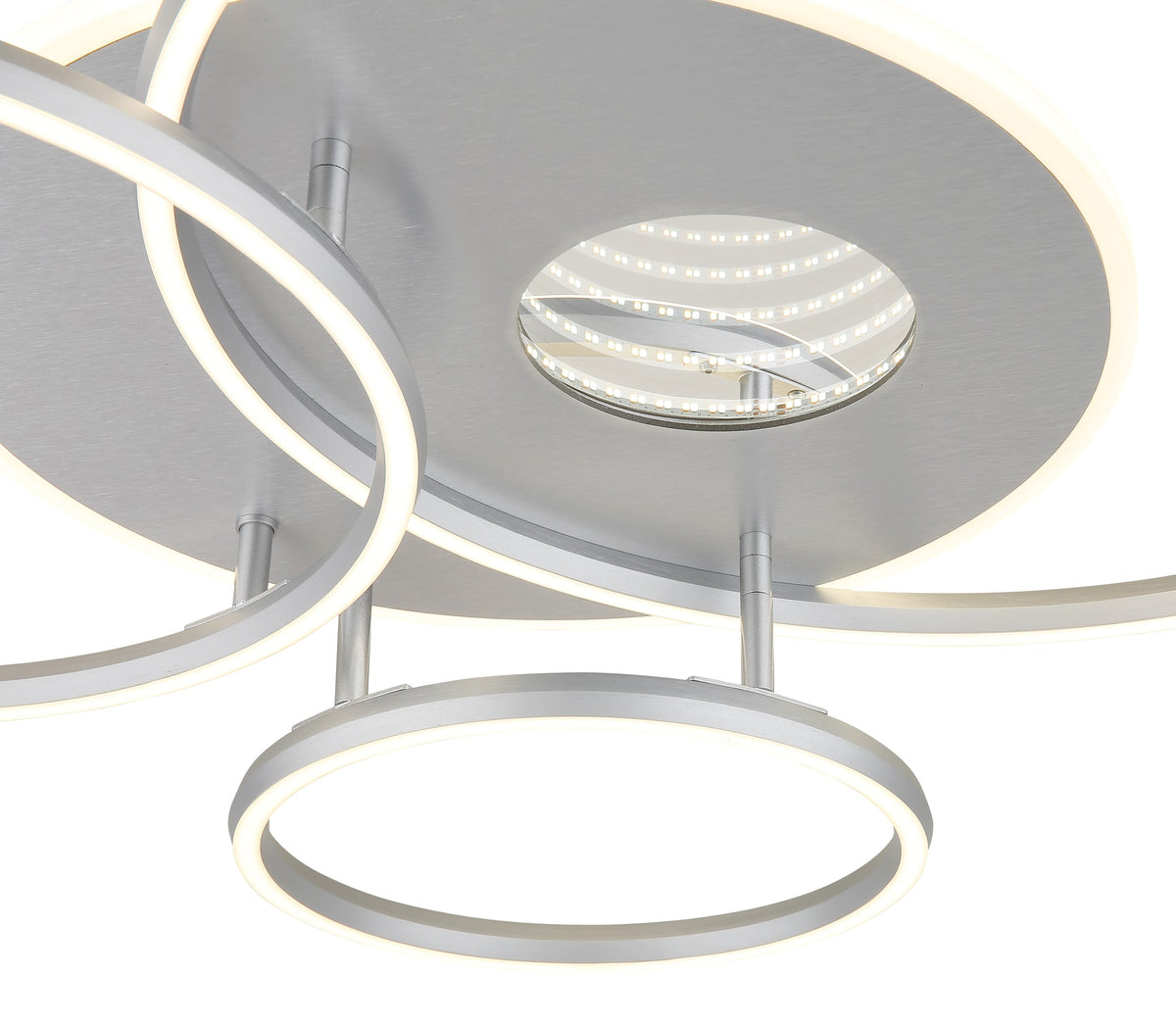 Charmerende sølvfarvet aluminium LED loftlampe – billede 3