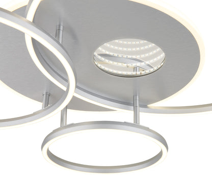 Charmerende sølvfarvet aluminium LED loftlampe – billede 3