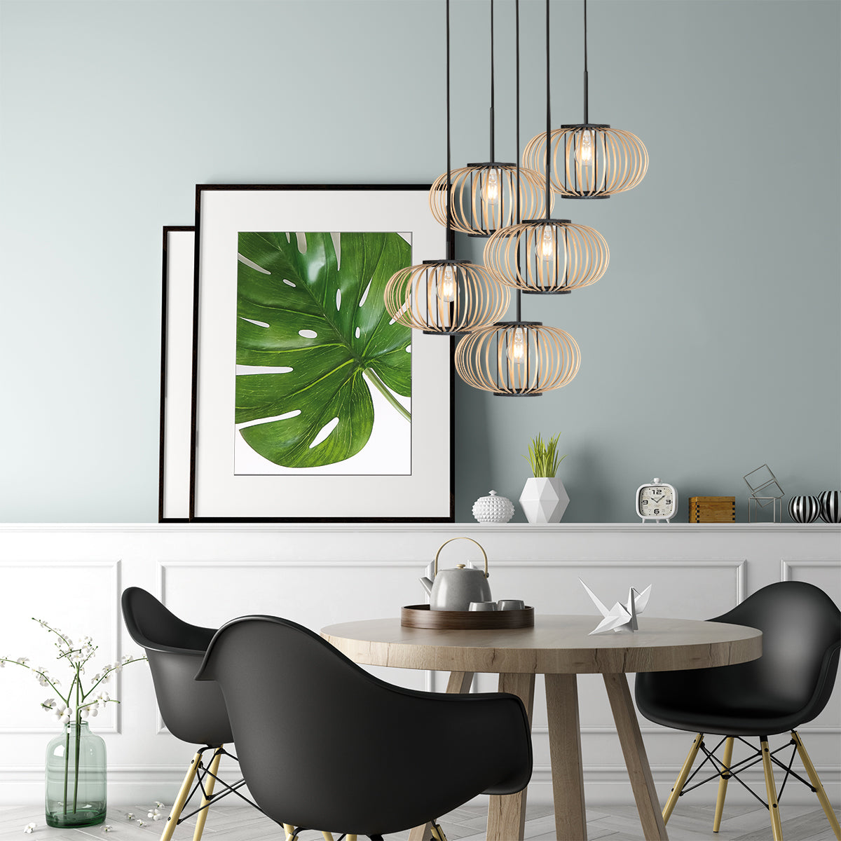 zwarte-hanglamp-met-vijf-middelgrote-bamboekappen-mexlite-haloswap-variant-image2