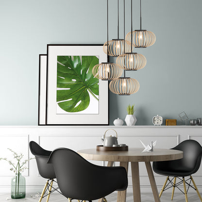 zwarte-hanglamp-met-vijf-middelgrote-bamboekappen-mexlite-haloswap-variant-image2