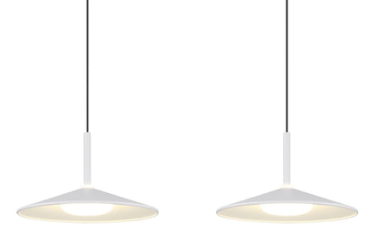 Luminária suspensa LED metálica branca de tamanho médio – imagem 3