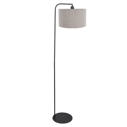 zwarte-vloerlamp-met-grijze-linnen-kap-van-steinhauer-main-image