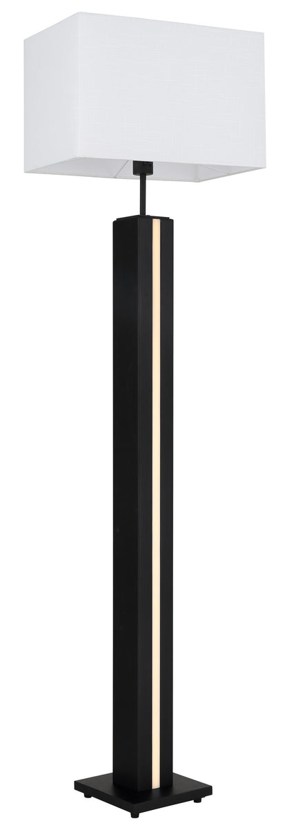 Šarmantna lesna barva tkanine LED 2 svetilki talna svetilka – slika 11