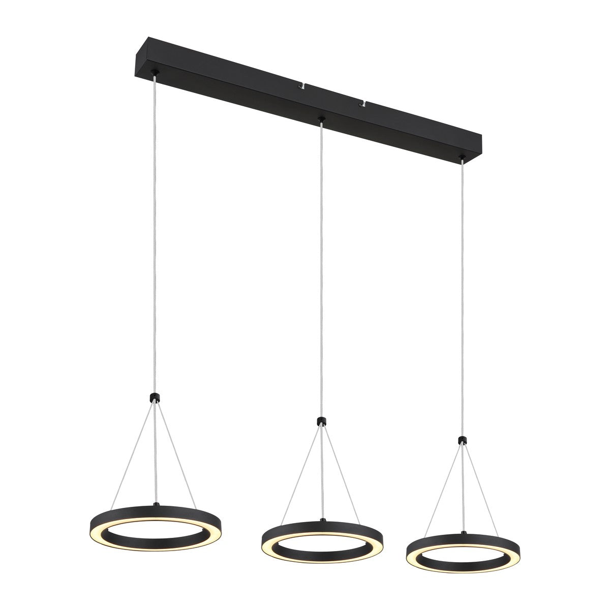 Lampa suspendată din metal negru elegant cu LED