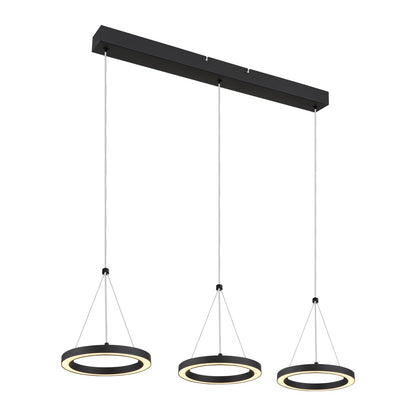 Lampa suspendată din metal negru elegant cu LED
