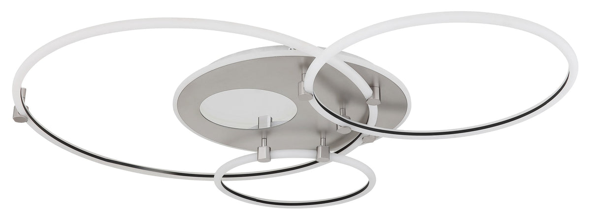 Lampadario LED in metallo bianco raffinato – immagine 1