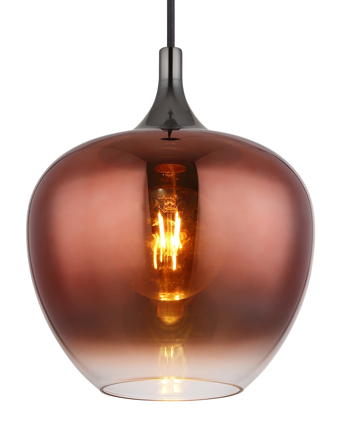 Lustre elegante de vidro negro – imagem 2