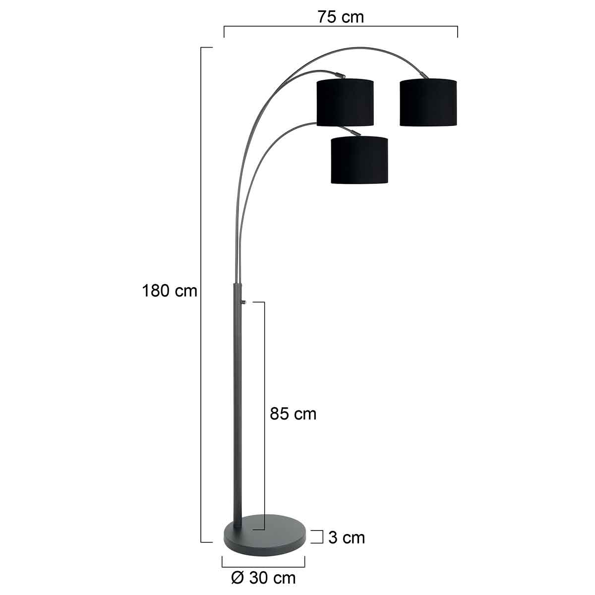 3-lichts-vloerlamp-boog-steinhauer-sparkled-light-variant-image7
