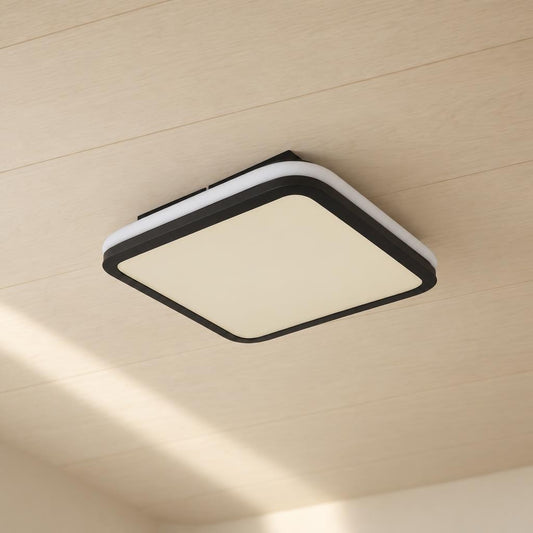 Globo Jaxxi Black LED Ceiling Light – lifestyle image