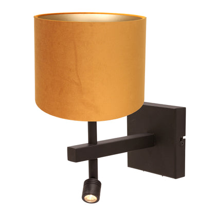 hotel-chique-wandlamp-cacao-met-zwarte-kap-en-gouden-binnenzijde-steinhauer-stang-variant-image1