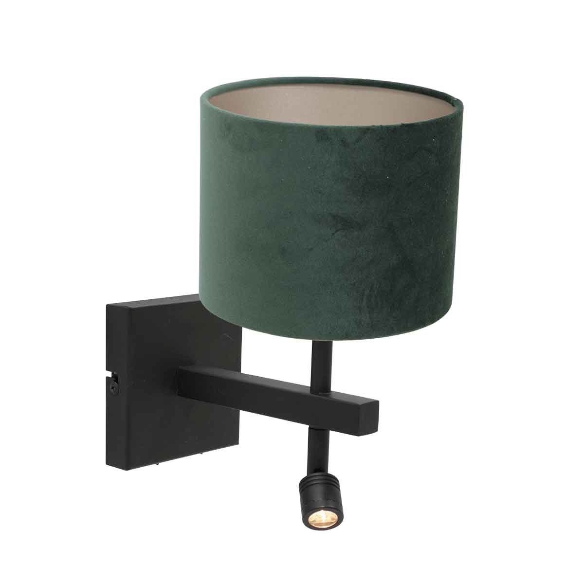 wandlamp-met-groene-kap-en-leeslampje-steinhauer-stang-variant-image1
