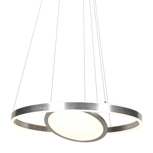 Висяща LED лампа Steinhauer Ringlux в стоманен цвят