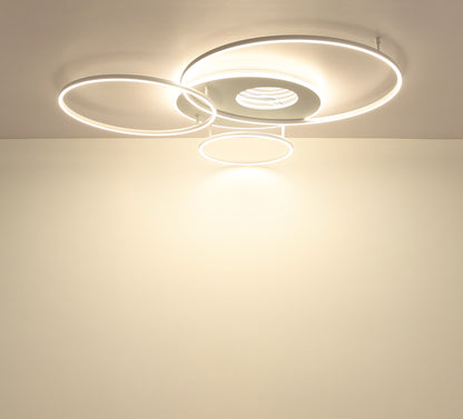 Lampada da soffitto LED elegante in metallo bianco – immagine 6