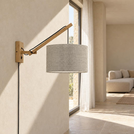 Lampada da Parete Articolata Grigio GOOD&MOJO Andes – foto d'ambiente