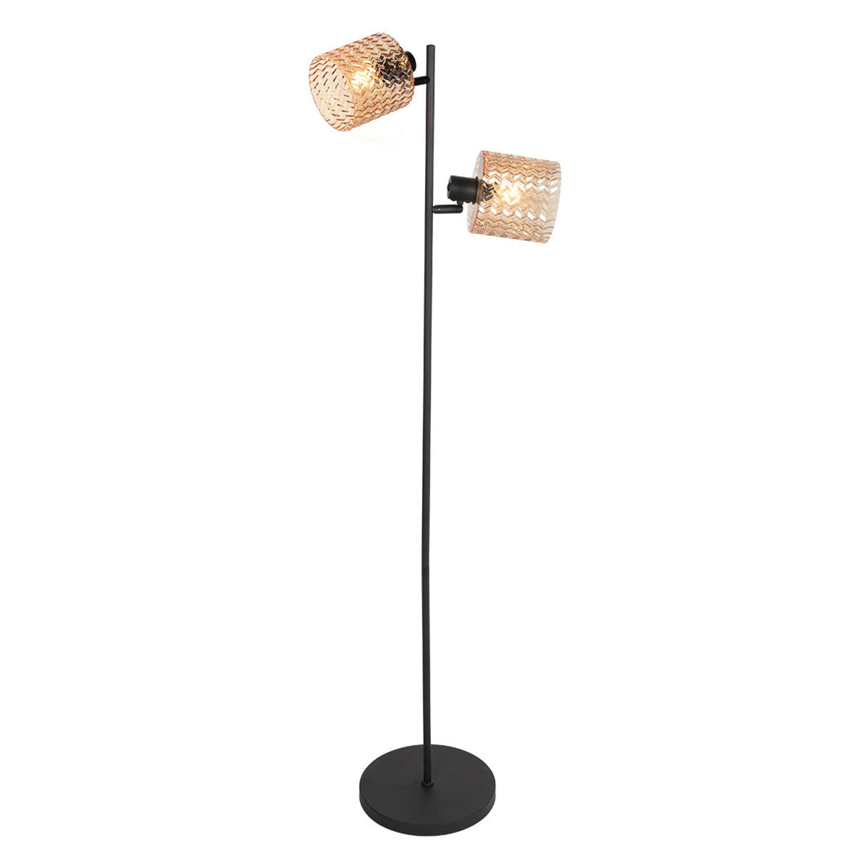 zwarte-vloerlamp-met-twee-amberkleurige-glazen-lichtpunten-mexlite-ocre-variant-image1