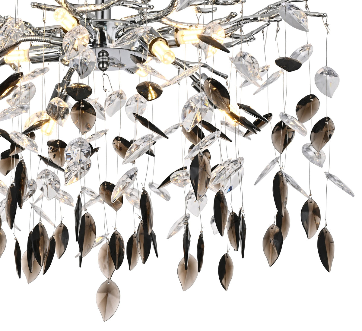 Pequena lâmpada de teto de cristal cromado com 8 luzes – imagem 2