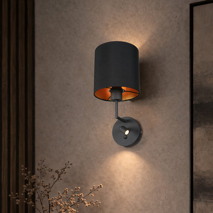 Mexlite Noor zwarte wandlamp met leeslampje – afbeelding 2