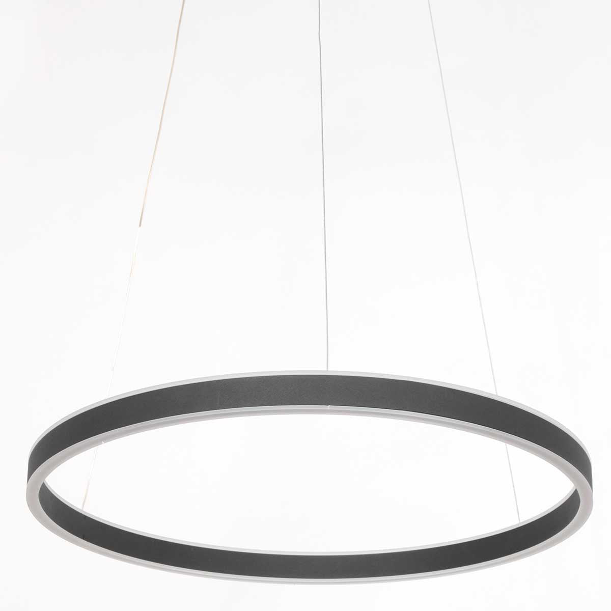 Черна LED висяща лампа Steinhauer Ringlux Ø60 см – изображение 5