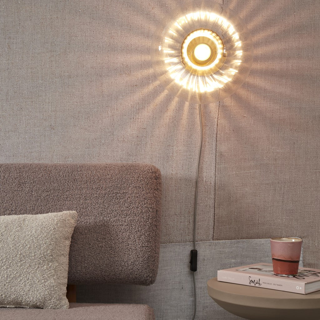 Classic gold glass wall lamp It's About RoMi Brussels – lifestyle image