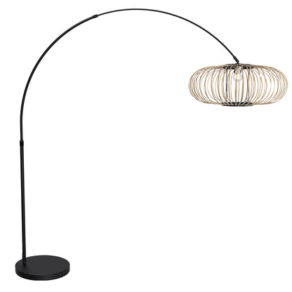 booglamp-zwart-met-open-bamboe-ring-kap-verstelbaar-e27-mexlite-flair-main-image