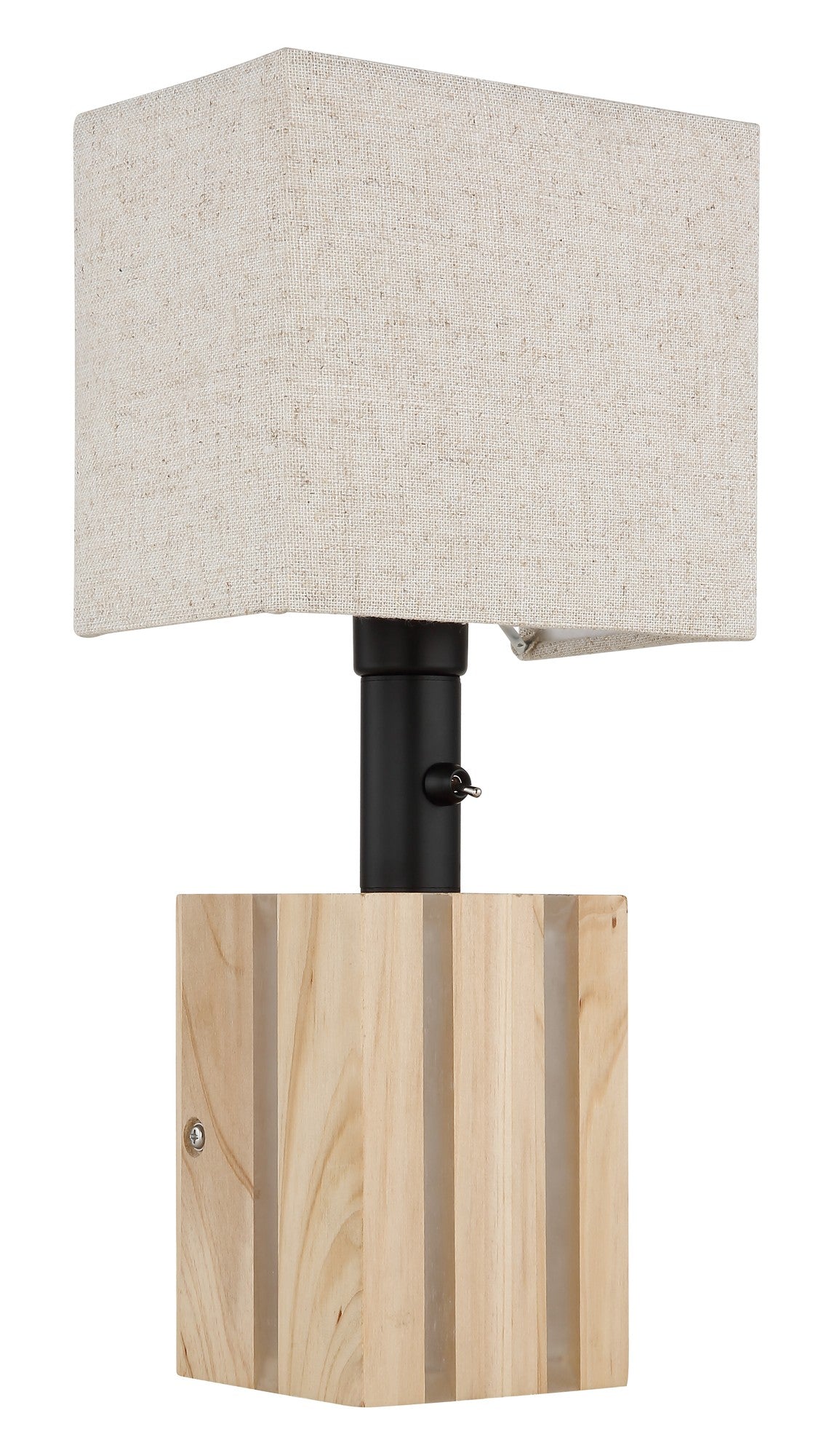 Lampada da parete in lino color naturale elegante – immagine 1