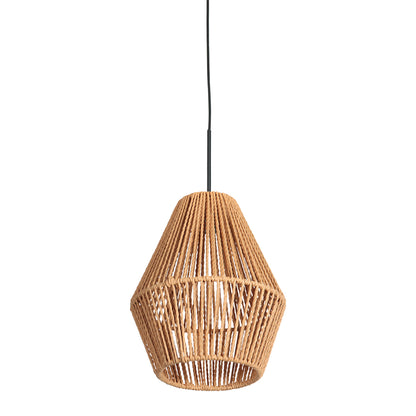 Черна висяща лампа с абажур от въже Steinhauer Sparkled Light
