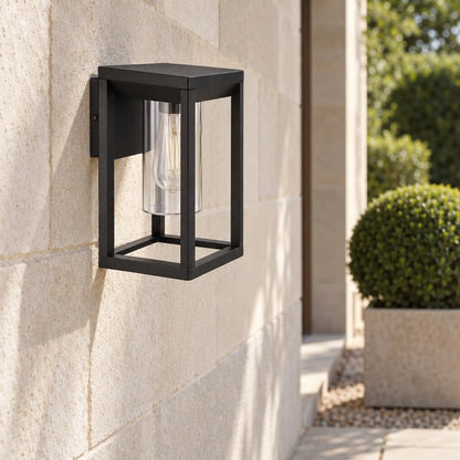 Obolg Candela zwarte aluminium buitenwandlamp – sfeerbeeld
