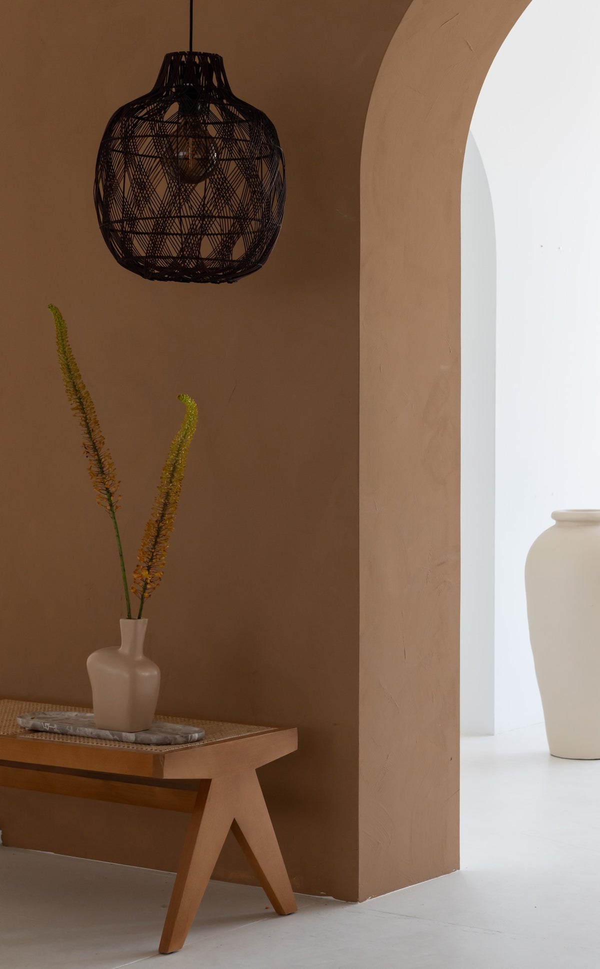 Bordeauxrode bamboe hanglamp met vlechtwerk GOOD&MOJO MENDOZA – afbeelding 4