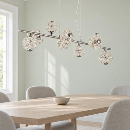Lampadario VIRINA in cromo e cristallo K9 – foto d'ambiente