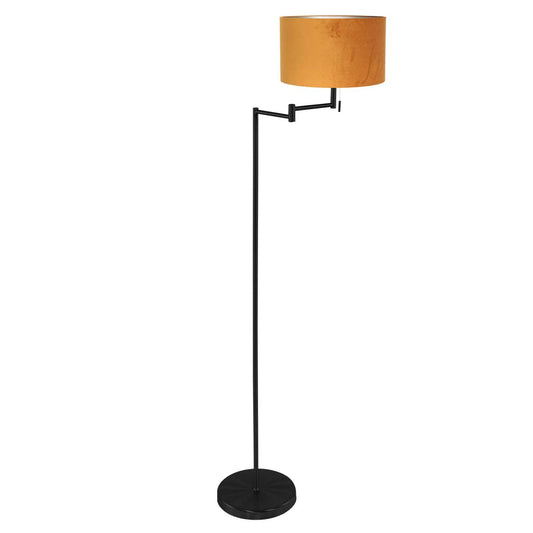 zwarte-moderne-vloerlamp-met-oranje-lampenkap-mexlite-bella-main-image