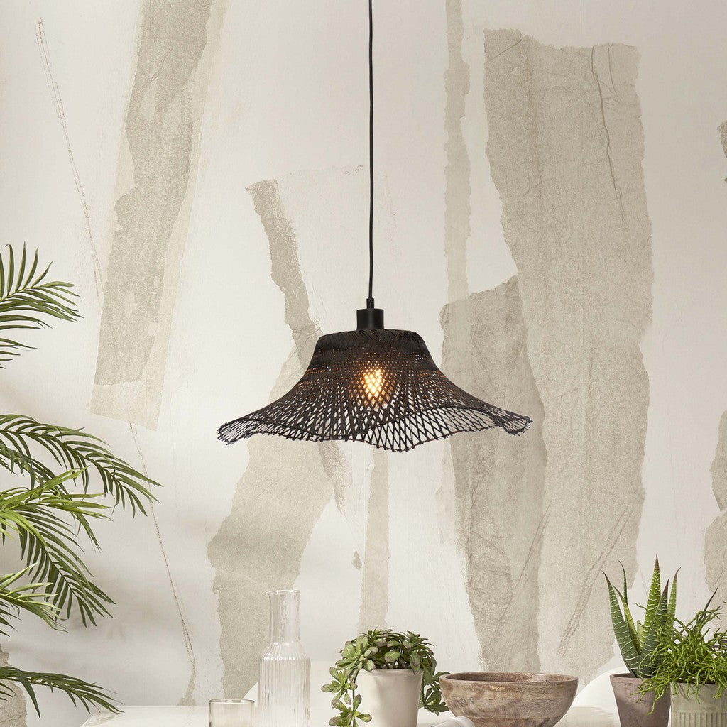 Lampa wisząca bambusowa czarna GOOD&MOJO Ibiza – zdjęcie aranżacyjne