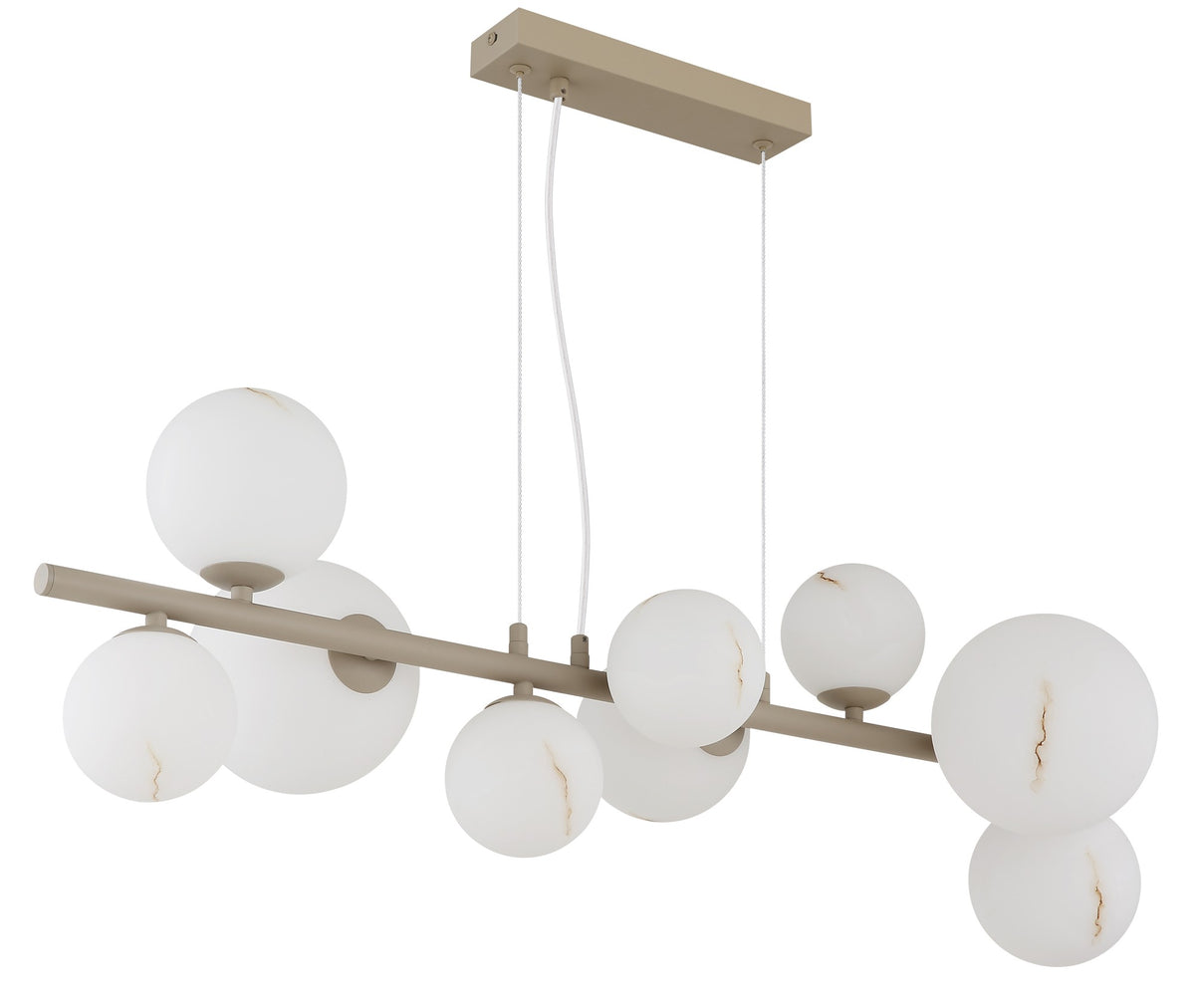 Lampadario metallico sabbia raffinato a 9 luci – immagine 1