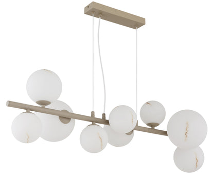 Lampadario metallico sabbia raffinato a 9 luci – immagine 1
