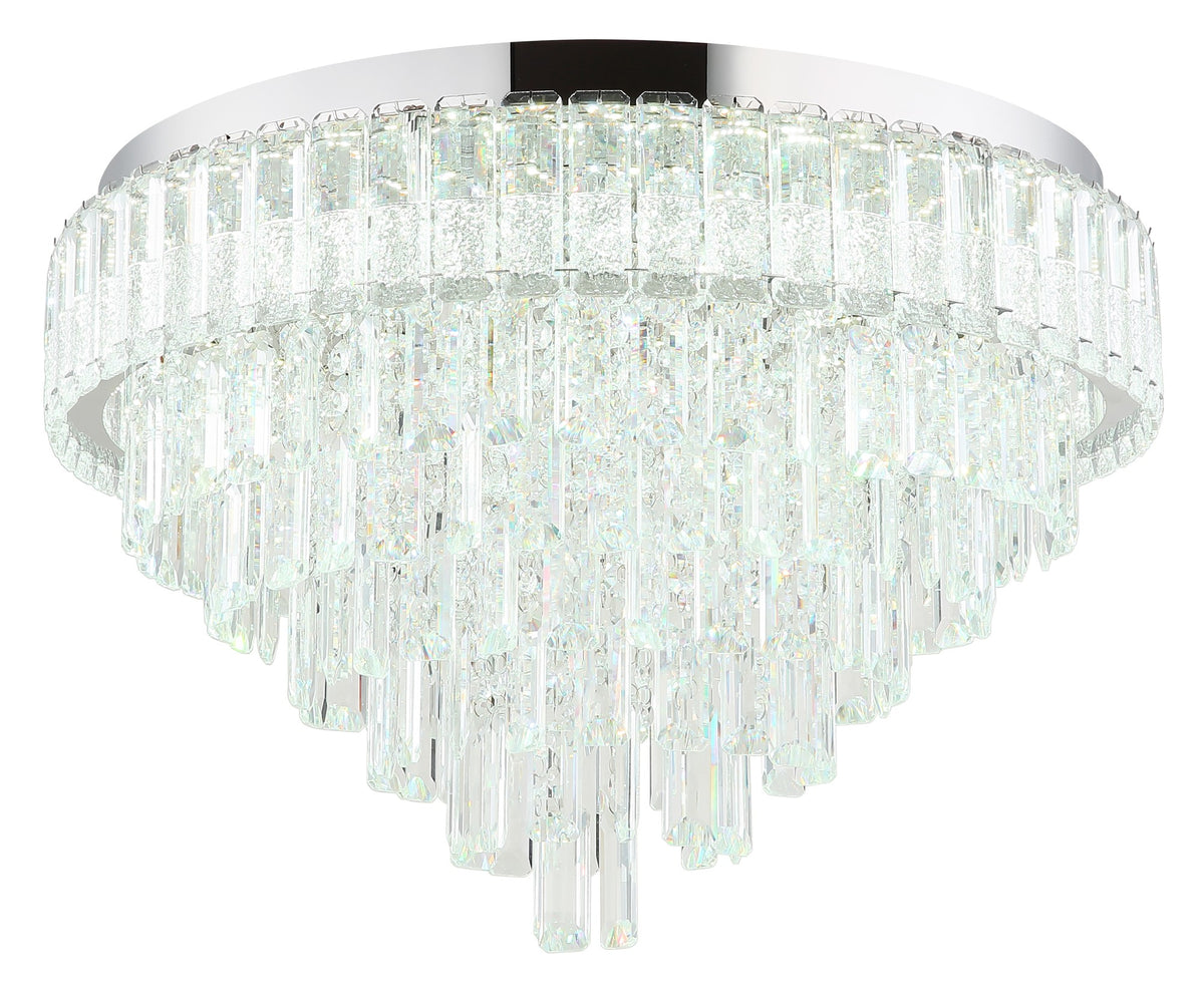 Grande lâmpada de teto LED de cristal cromado – imagem 4