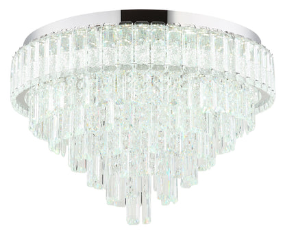 Grande lâmpada de teto LED de cristal cromado – imagem 4