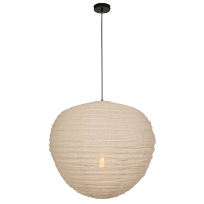 Anne Light & Home Bangalore Beige Fabric Pendant Light – image 1