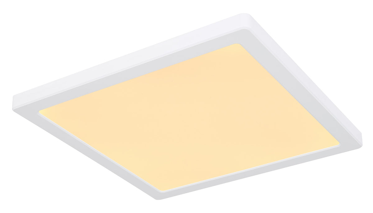 Grande lampada a soffitto LED in plastica bianca – immagine 4