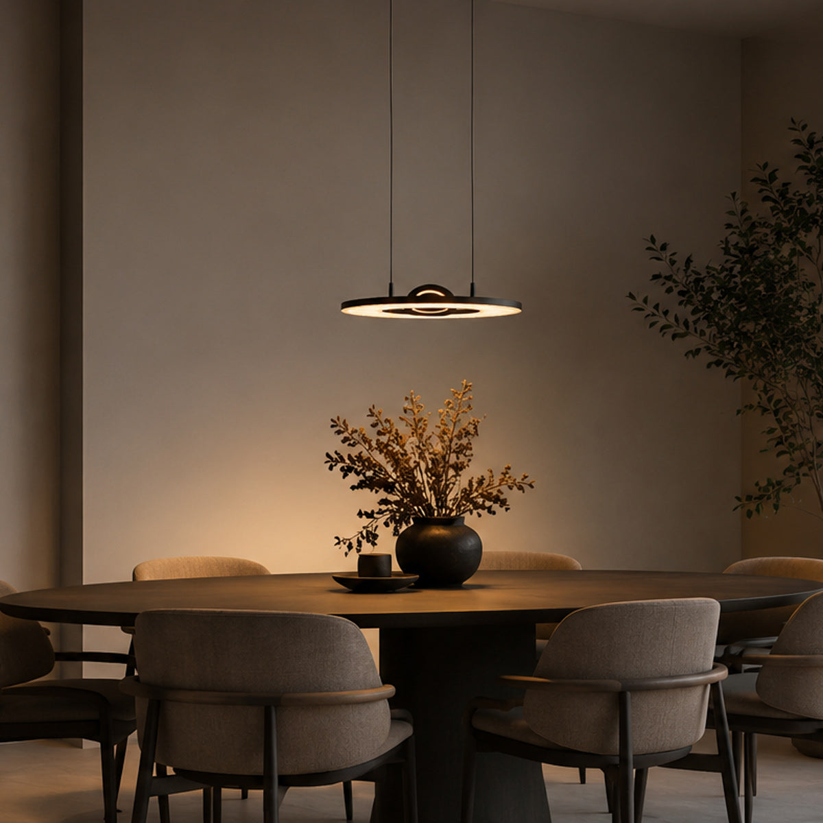 Steinhauer Soleil pendellampe i sort med LED – billede 2