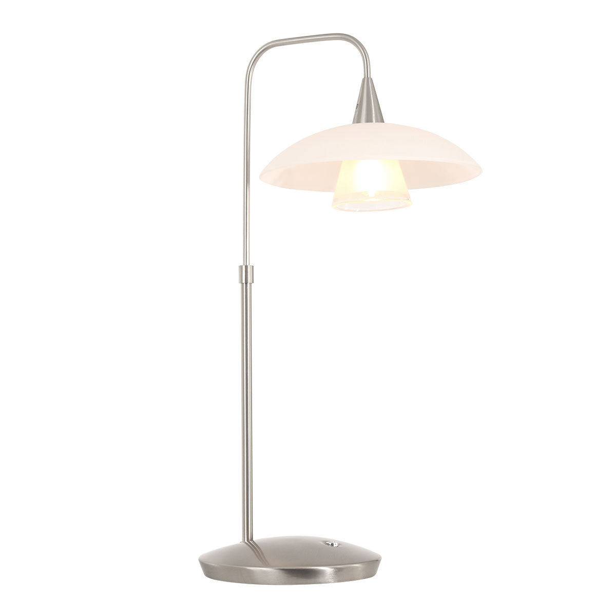 Steinhauer Tallerken tafellamp staal en glas – afbeelding 1