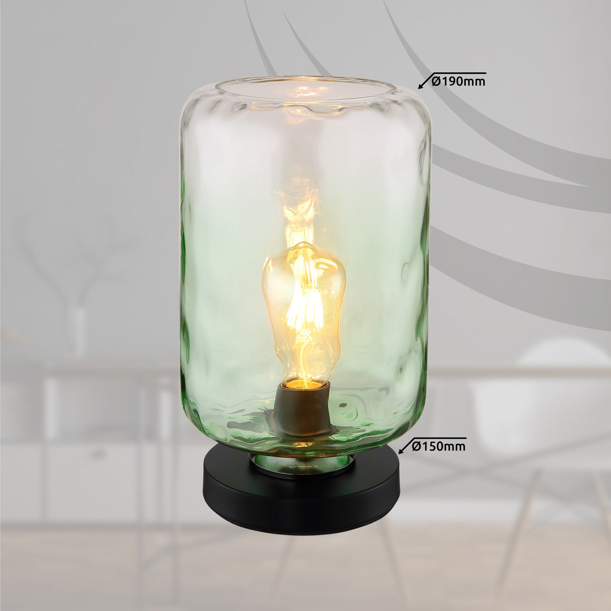 Lampada da tavolo nera caratteristica – immagine 6