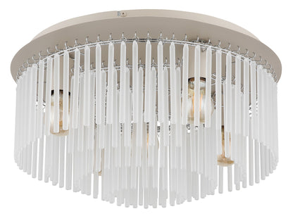 Grande lampada da soffitto a 5 luci color sabbia – immagine 1