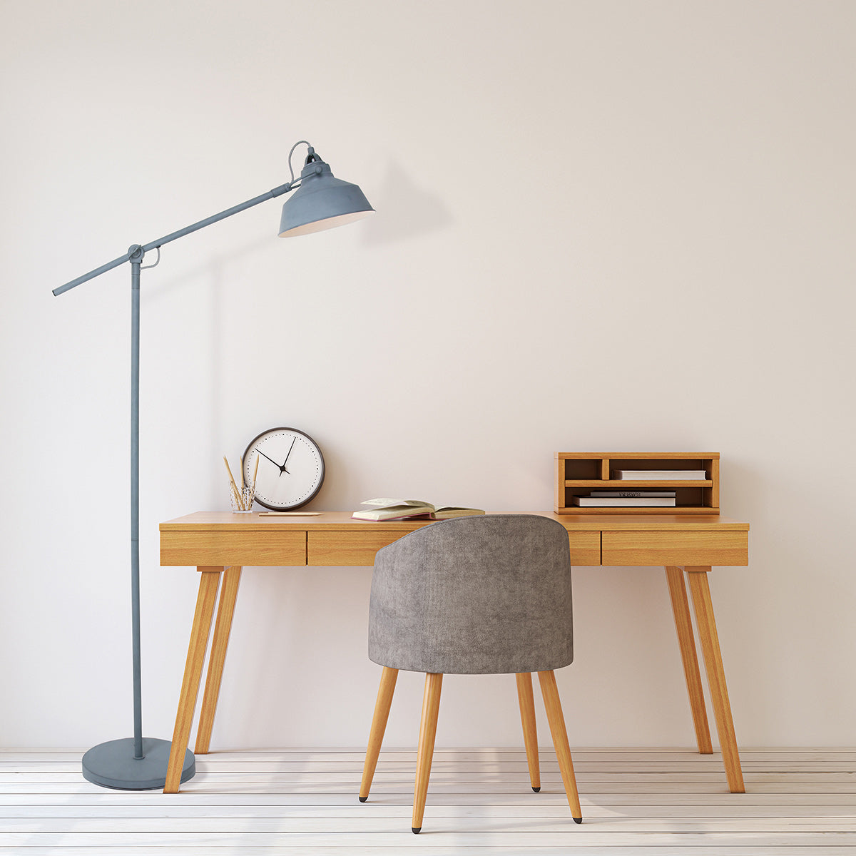 Mexlite Nove Grey Industrial Floor Lamp – image 2