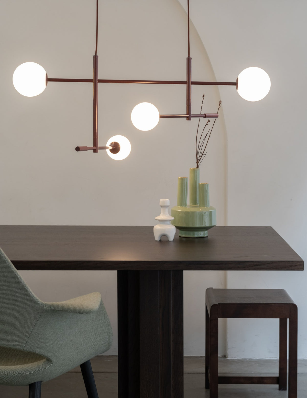 Bordeaux metalen hanglamp met glazen bollen It's About RoMi Copenhagen – afbeelding 2