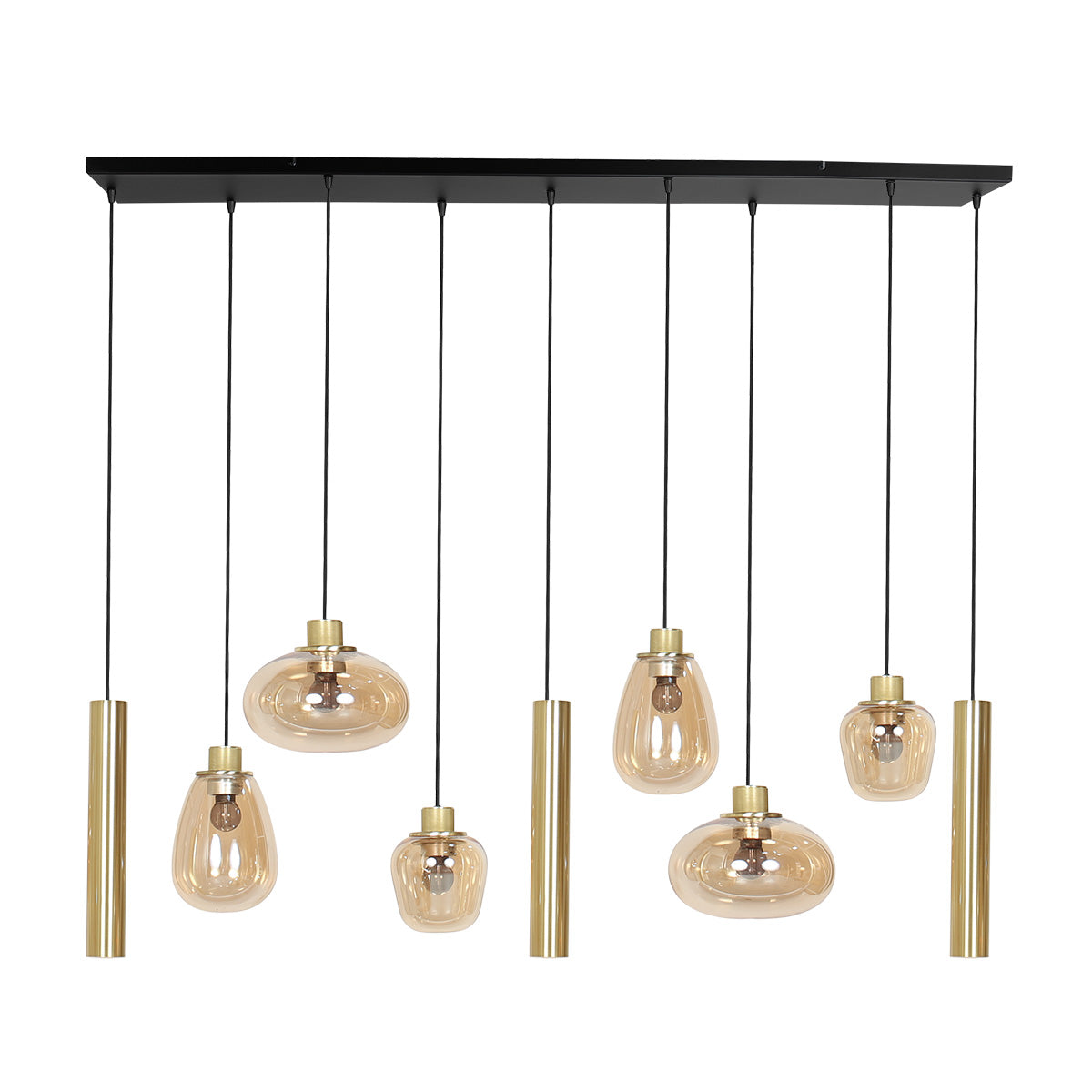 messing-9-lichts-hanglamp-glasvormen-kokers-steinhauer-reflexion-variant-image10