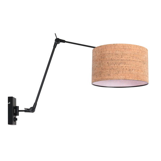 zwarte-wandlamp-met-kurken-kap-en-flexibele-arm-steinhauer-prestige-chic-main-image