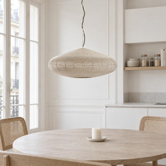 Candeeiro Suspenso Bahoto Bege Light & Living – fotografia de ambiente