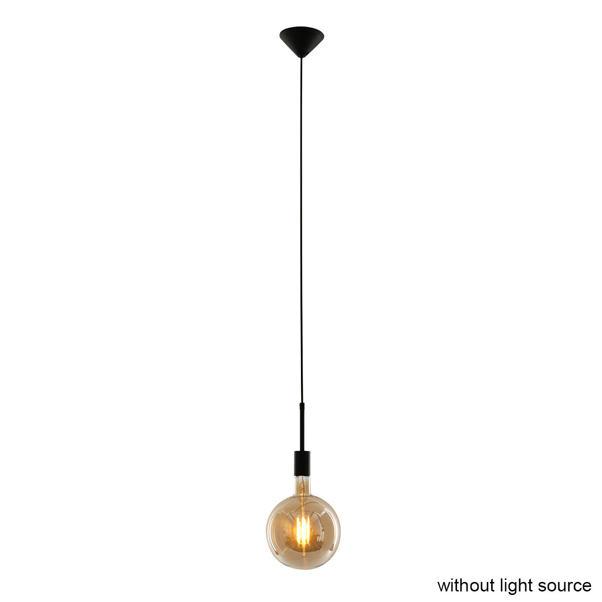 Zwarte metalen hanglamp Mexlite Minimalics – afbeelding 1