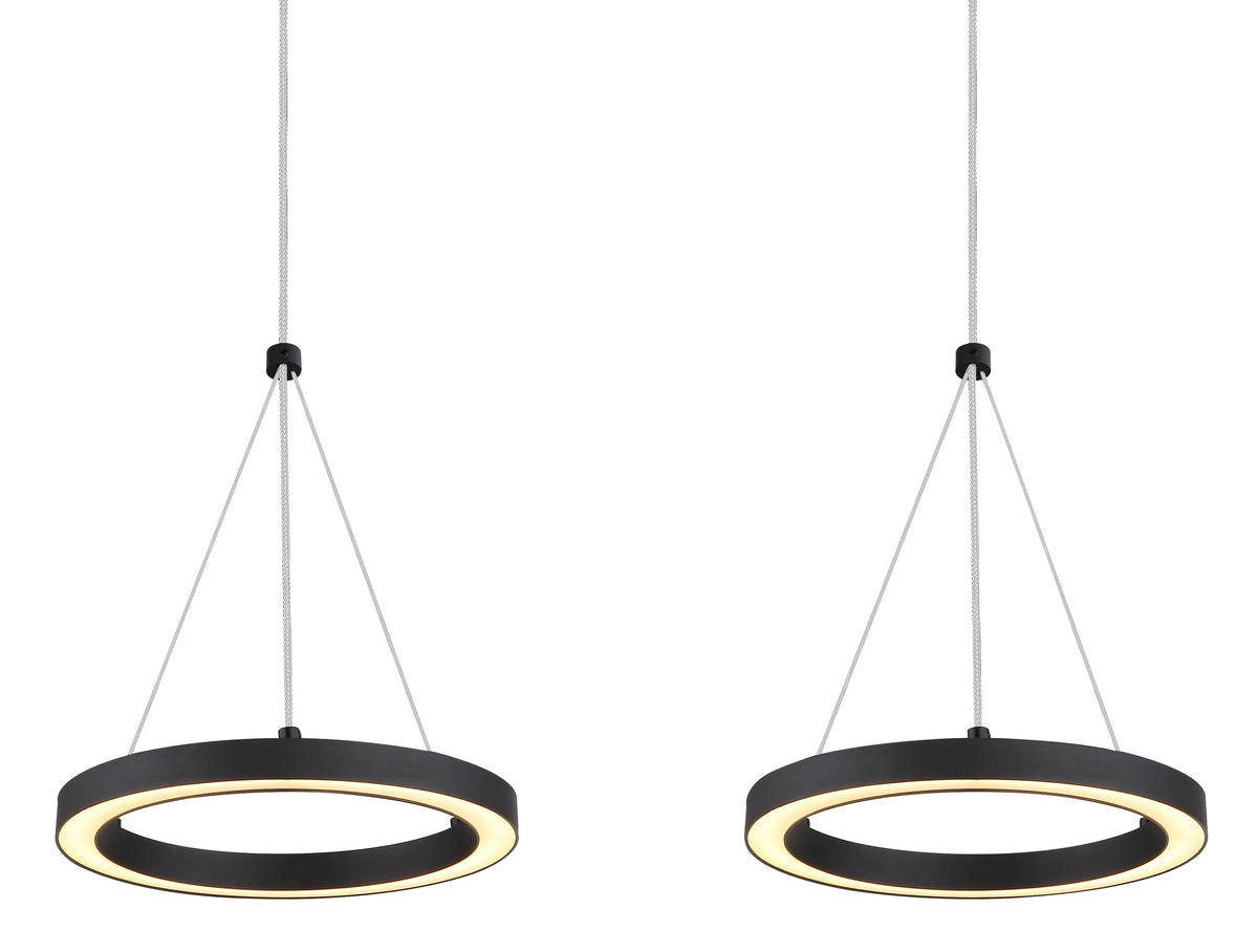 Lampa suspendată din metal negru elegant cu LED – imaginea 3