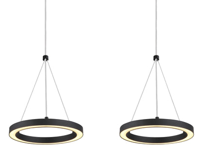 Lampa suspendată din metal negru elegant cu LED – imaginea 3